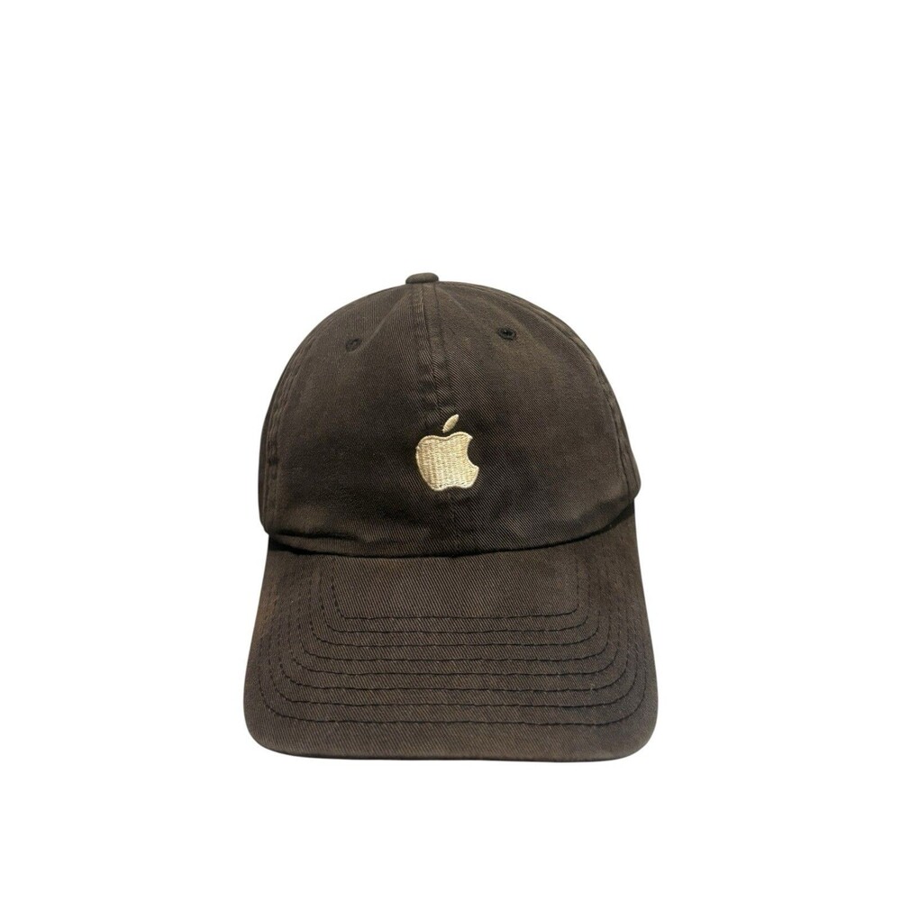 VTG Yupoong Apple Employee Black Distressed Adjustable OSFA Hat